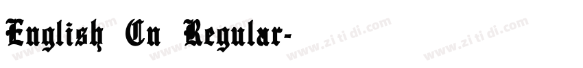 English Cn Regular字体转换